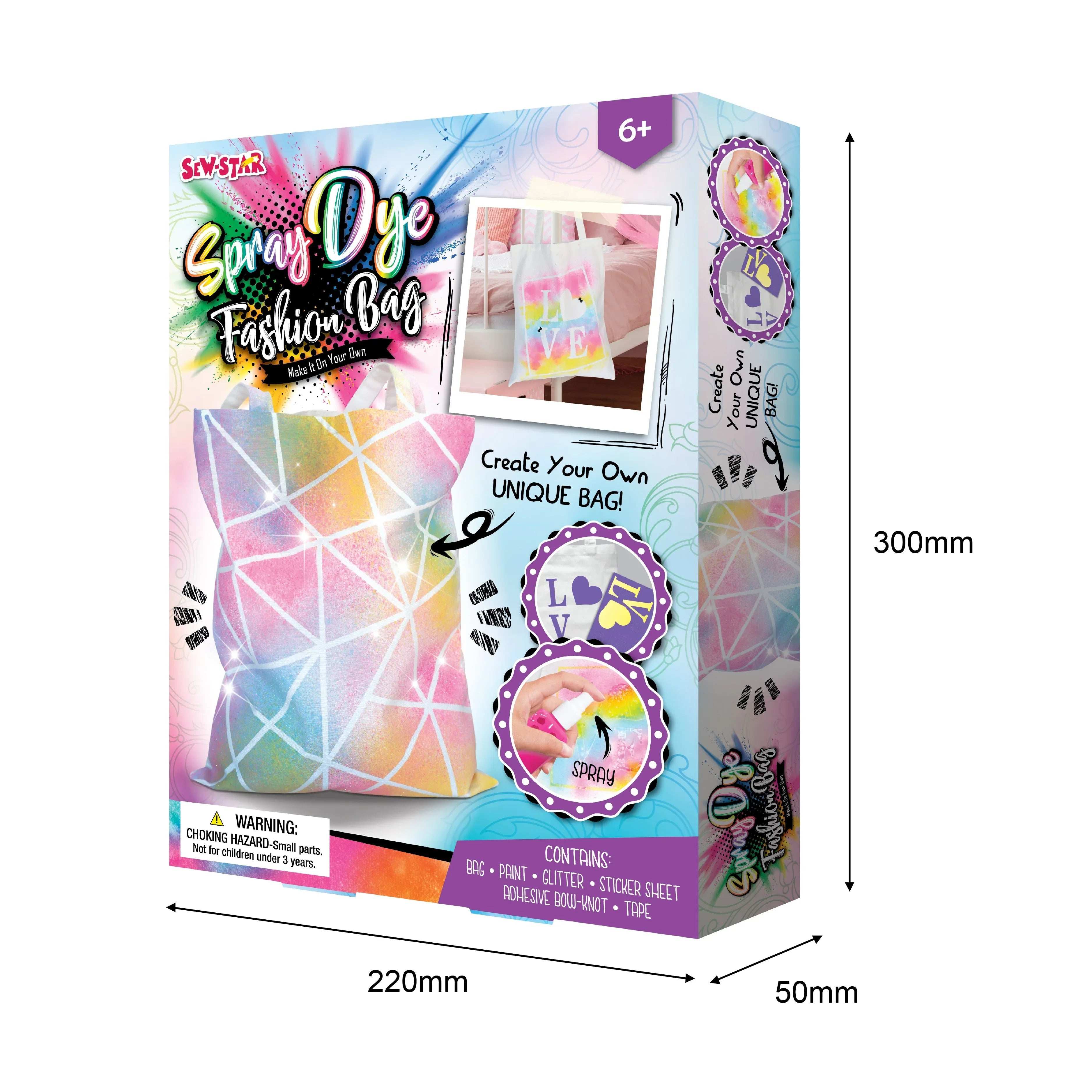 Sew Star Make It Your Own - Spray Dye Fashion Bag – Kids Gift Ideas Kuwait Online